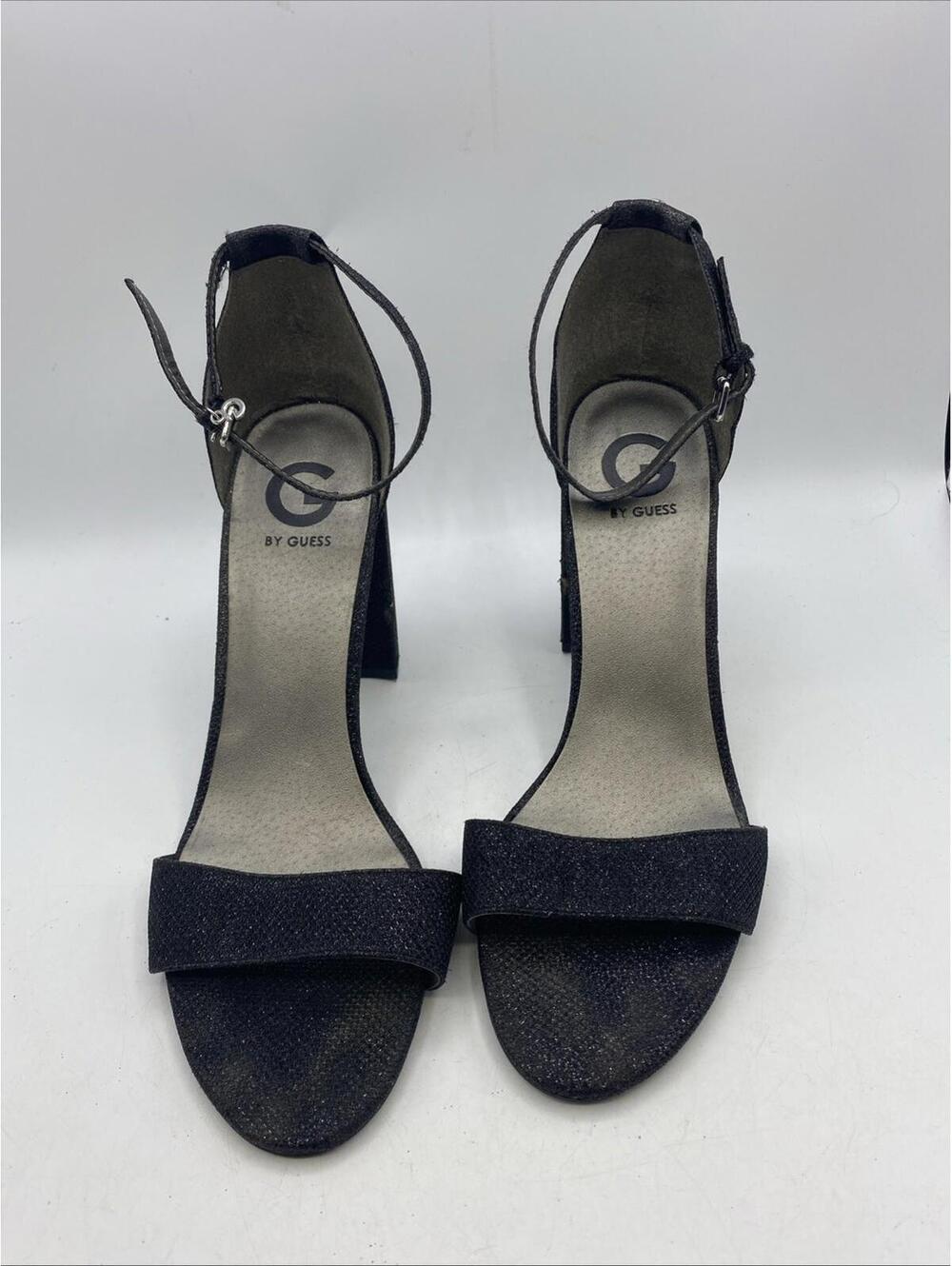 G By Guess Women’s Shantel Size 10 M Black Ankle Strap Heels Sandals